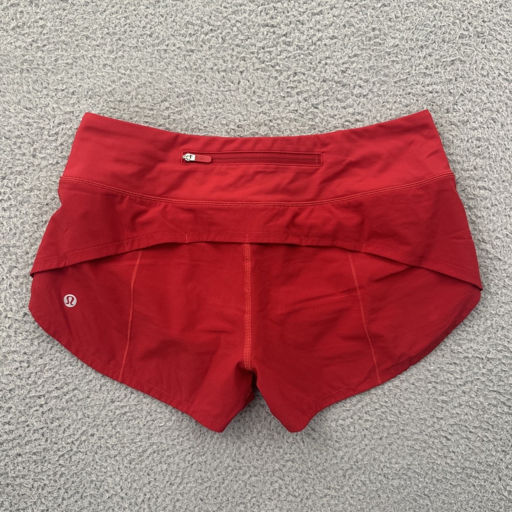 Lululemon Speed Up Shorts Low Rise 2.5" Dark Red Athletic Athleisure Women's 4 - Picture 2 of 8